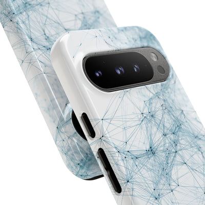 Blue Tough Phone Case for Google Pixel - Glacial Neural Web