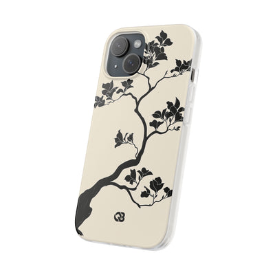 Beige Lite Phone Case for iPhone - Obsidian Bonsai Silhouette