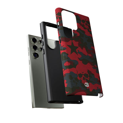Crimson Skull Camo · Tough Phone Case for Samsung · Red