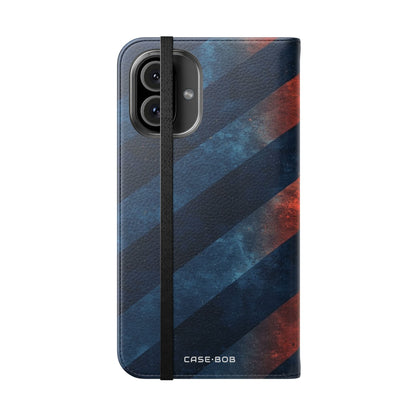 Diagonal Stripes Blaze - iPhone 16 Plus Case - Wallet