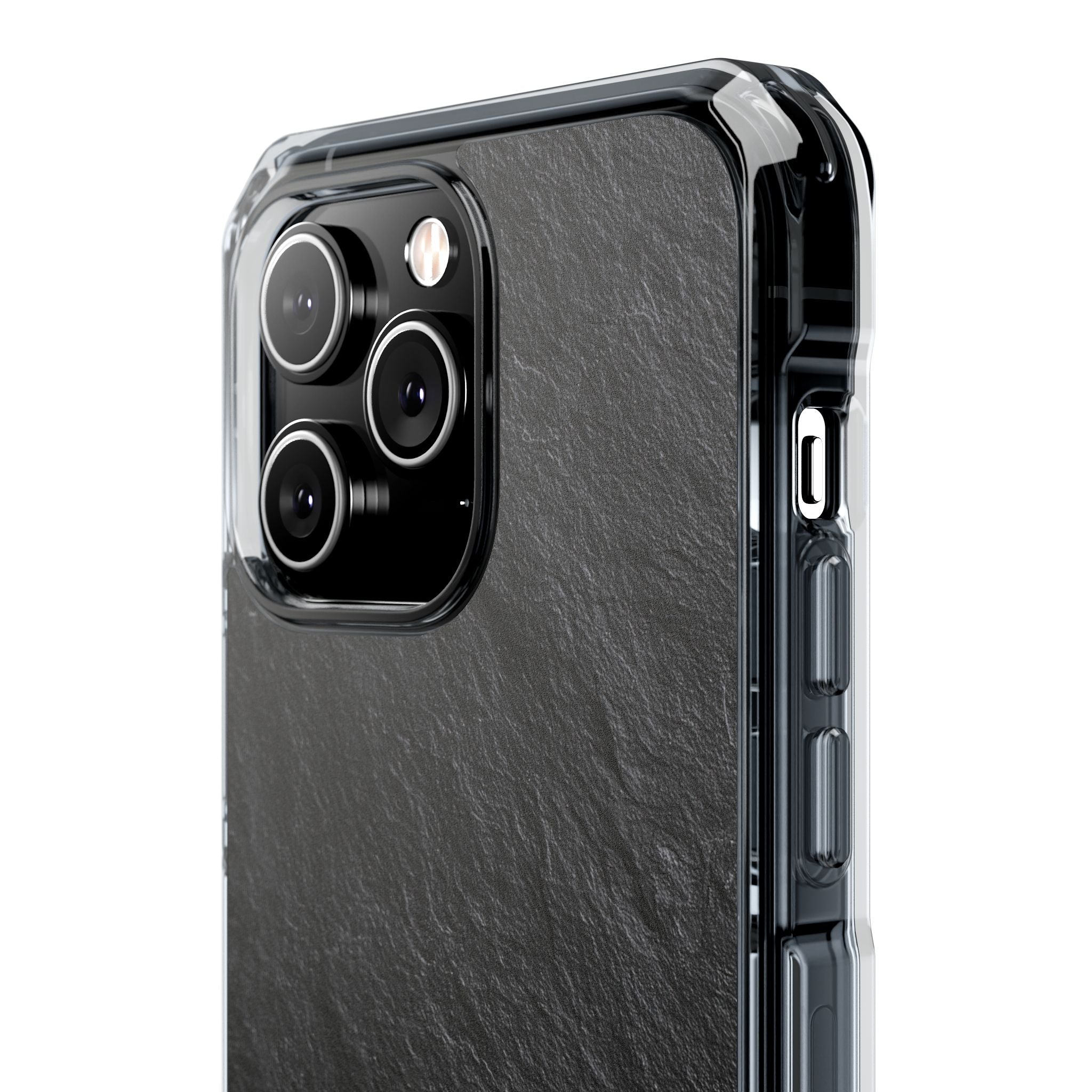 Black Impact MagSafe Phone Case for iPhone - Raw Obsidian Slate