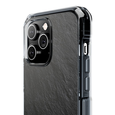 Black Impact MagSafe Phone Case for iPhone - Raw Obsidian Slate