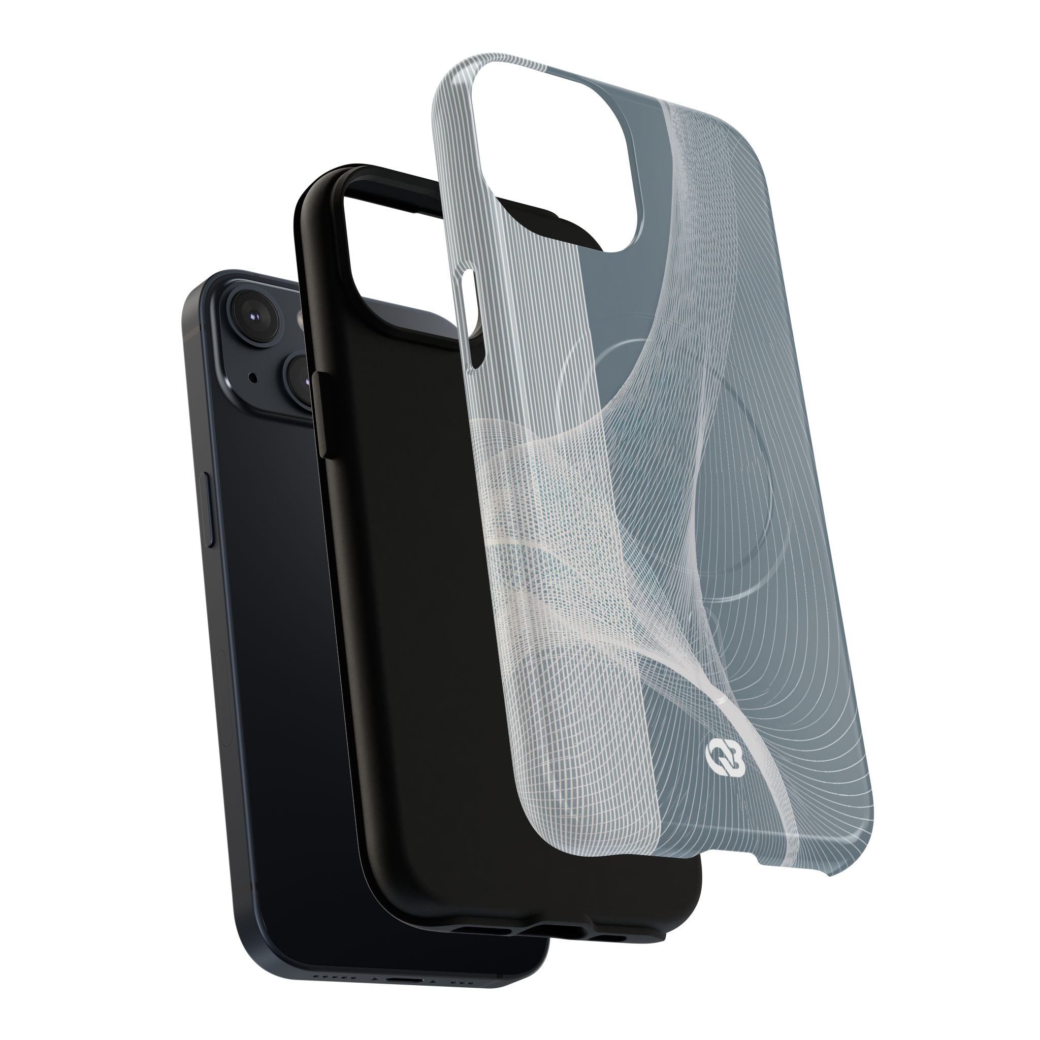 Grey Tough 2.0 Magsafe Phone Case for iPhone - Slate Mesh Horizon