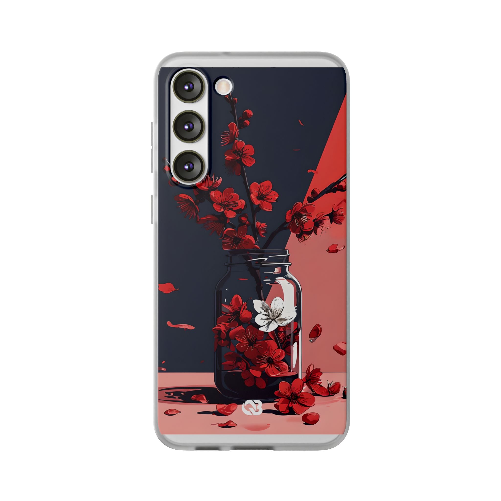 Crimson Blossom Jar · Soft Phone Case for Samsung