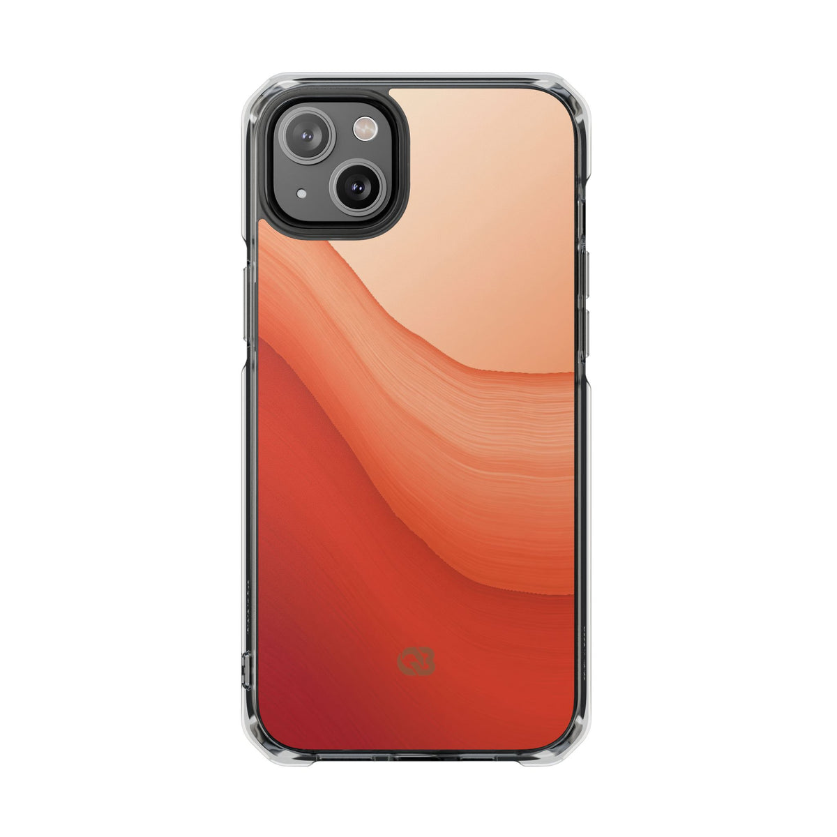 Terracotta Flow · Clear Impact Magnetic Phone Case for iPhone · Orange
