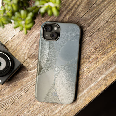 Silver Tough Phone Case for iPhone - Frosted Silver Mosaic