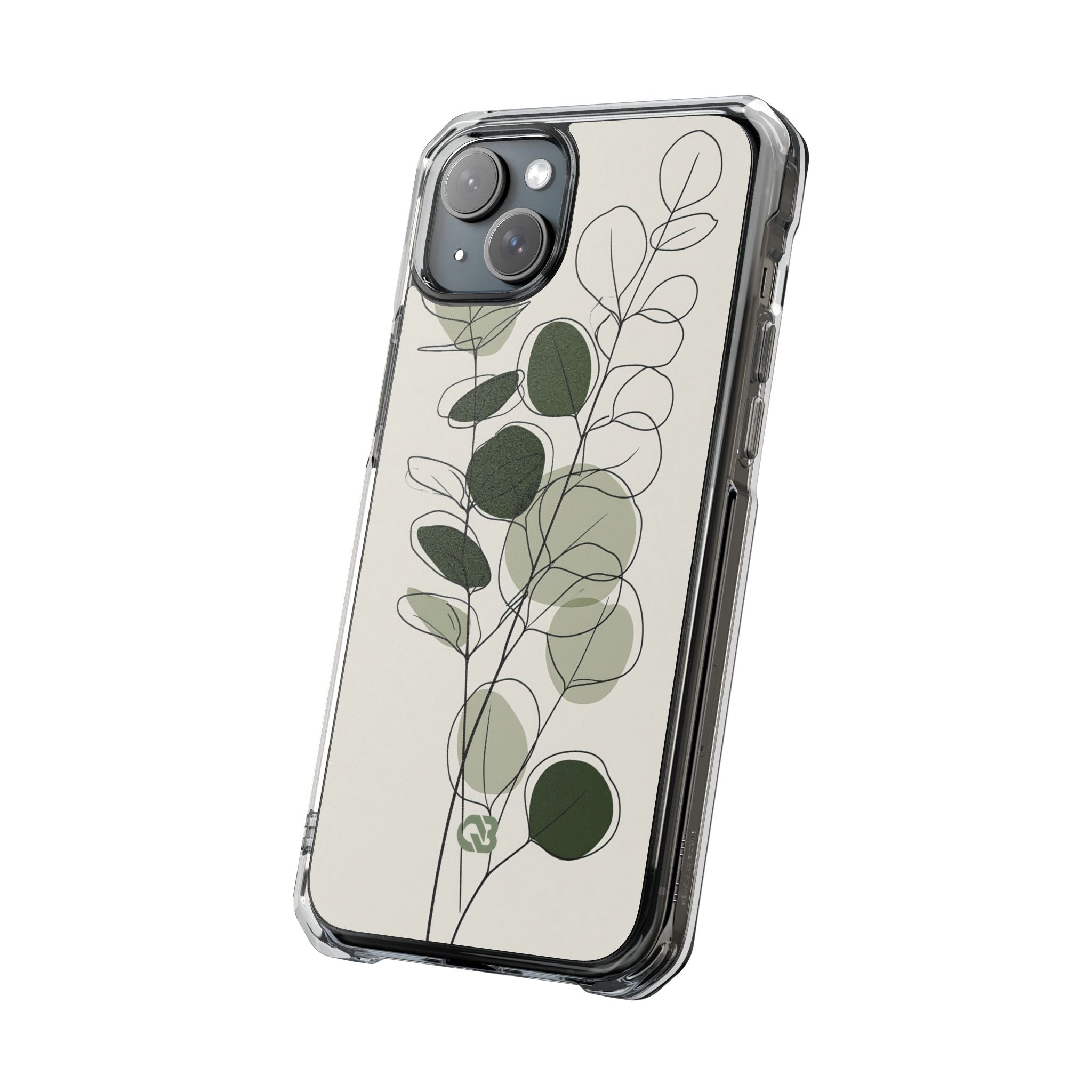 Green Impact MagSafe Phone Case for iPhone - Muted Eucalyptus Sketch