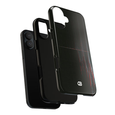 Black Tough Phone Case for iPhone - Corrupted Data Stream