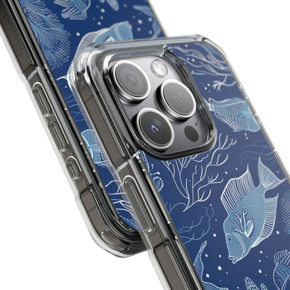 Navy Scale Reef iPhone 15 Pro Case - Impact
