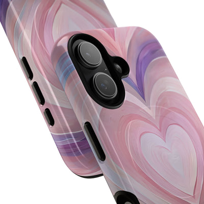 Lavender Pulse Hearts · Tough+ Magsafe