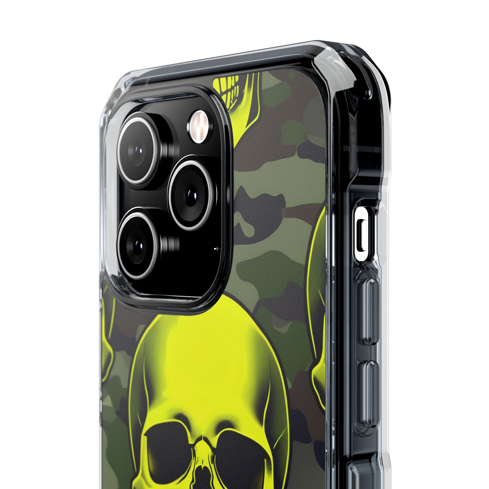 Neon Schädel Camo iPhone 14 Pro Case - Impact
