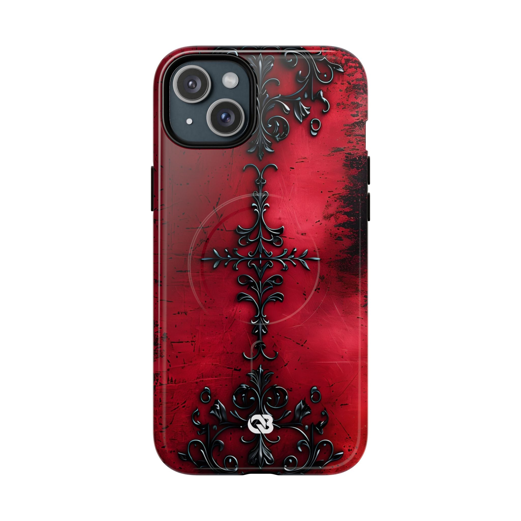 Crimson Gothic Filigree · Tough+ Coque de téléphone pour iPhone · MagSafe