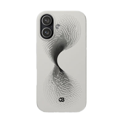 White Lite Phone Case for iPhone - Linear Torsion Grid