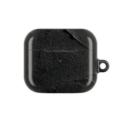 Obsidian Stucco Relief · Hard Case for AirPods & AirPods Pro · Black