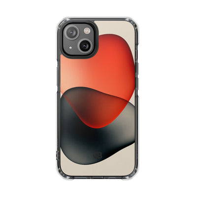 Translucent Crimson Form · Clear Impact Magnetic Phone Case for iPhone · Red