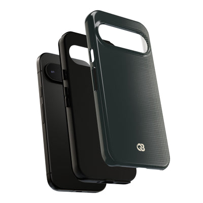Grey Tough Phone Case for Google Pixel - Charcoal Tech Grid
