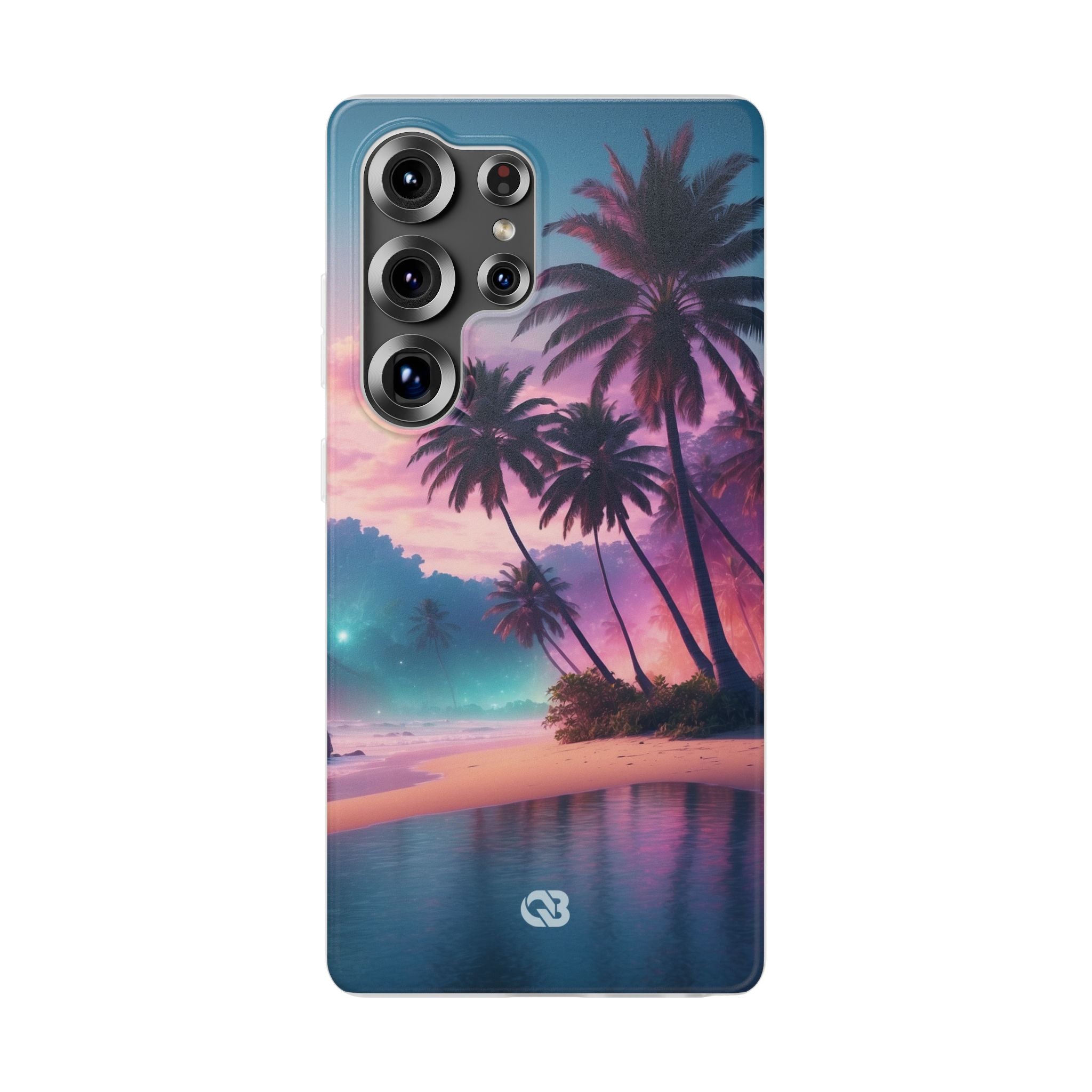 Neon Shore Palms · Soft Phone Case for Samsung