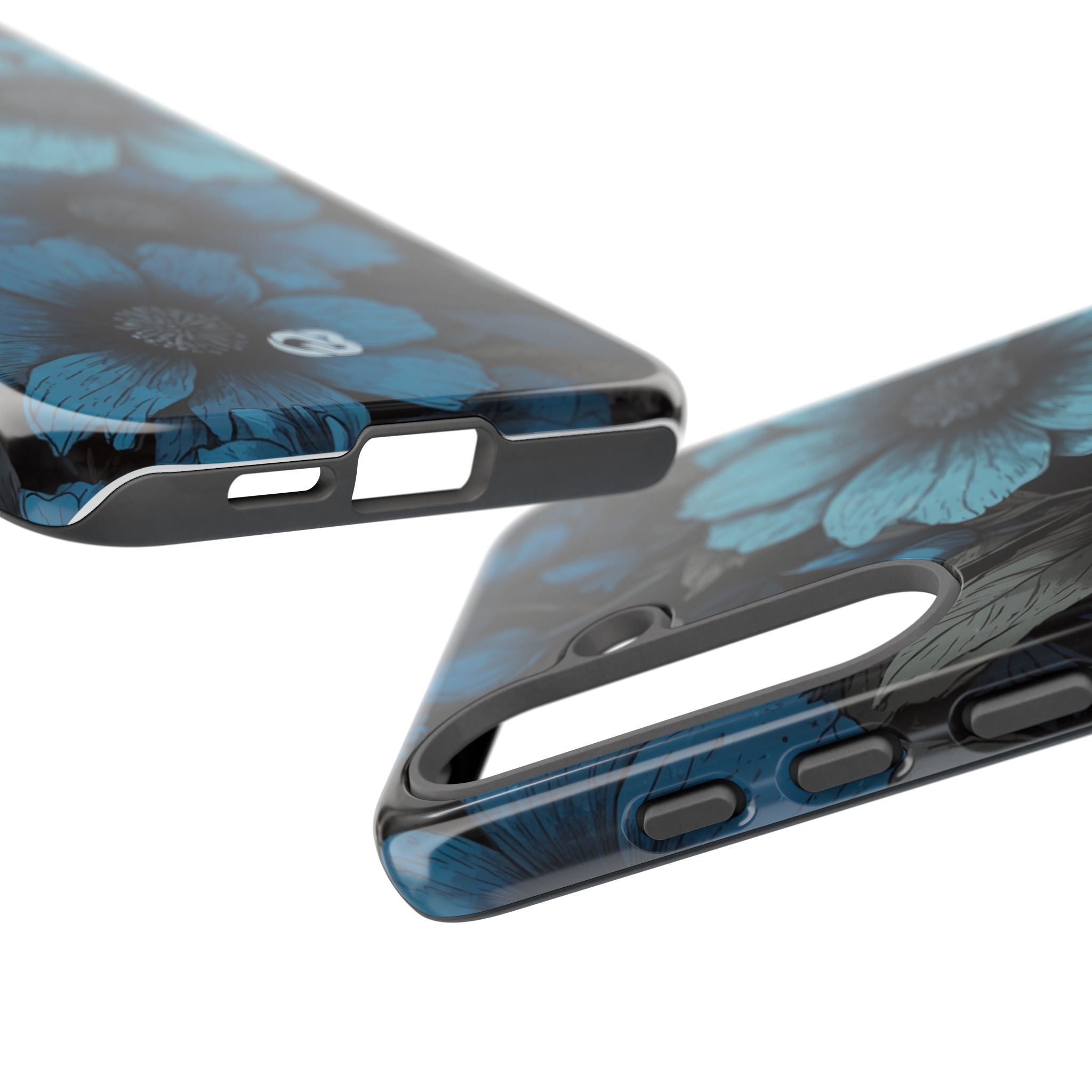Obsidian Blue Petals · Tough Handyhülle für Samsung