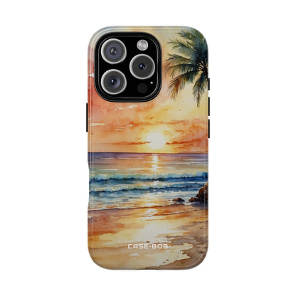 Sunset Palm iPhone 16 Pro Case - Tough