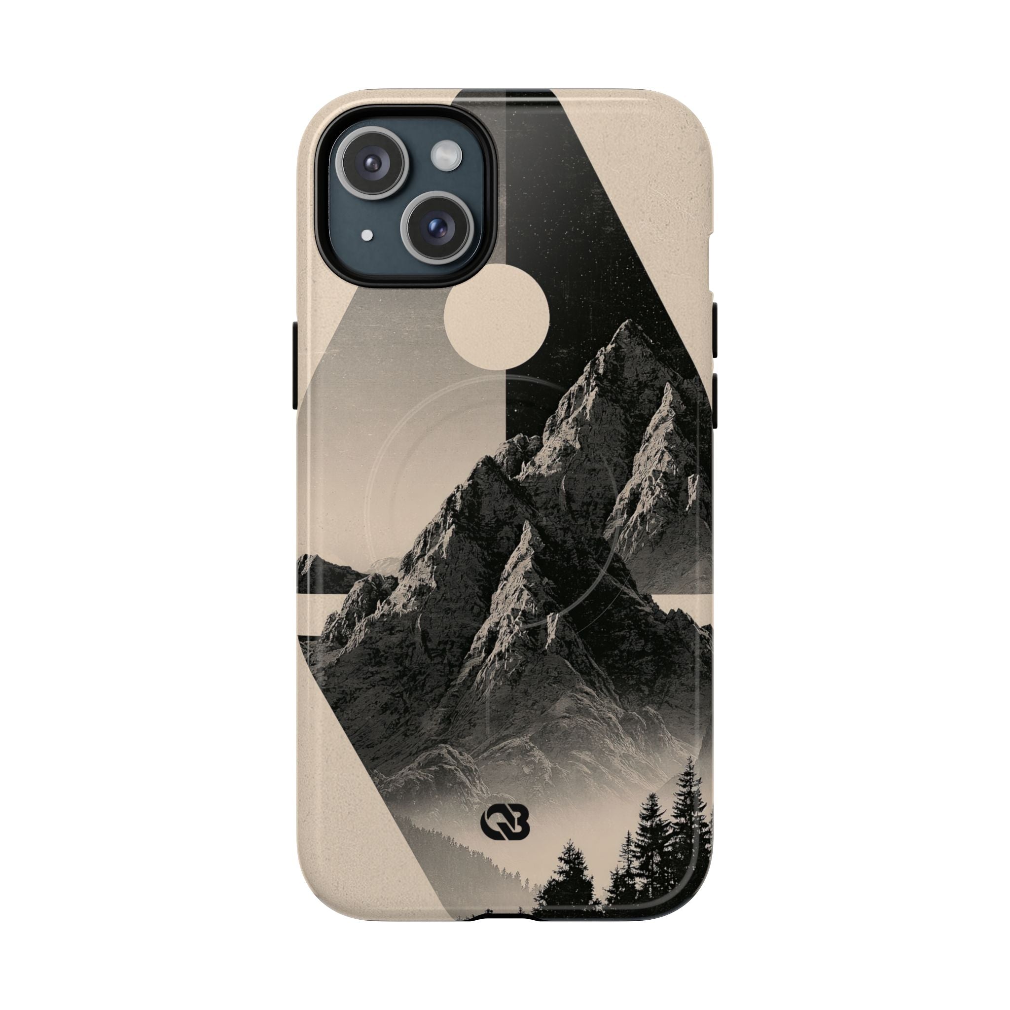 Beige Tough 2.0 Magsafe Phone Case for iPhone - Obsidian Summit Parchment