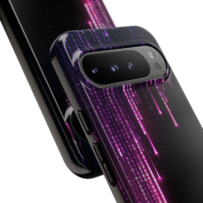 Binary Cascade · Tough Phone Case for Pixel ·  Black
