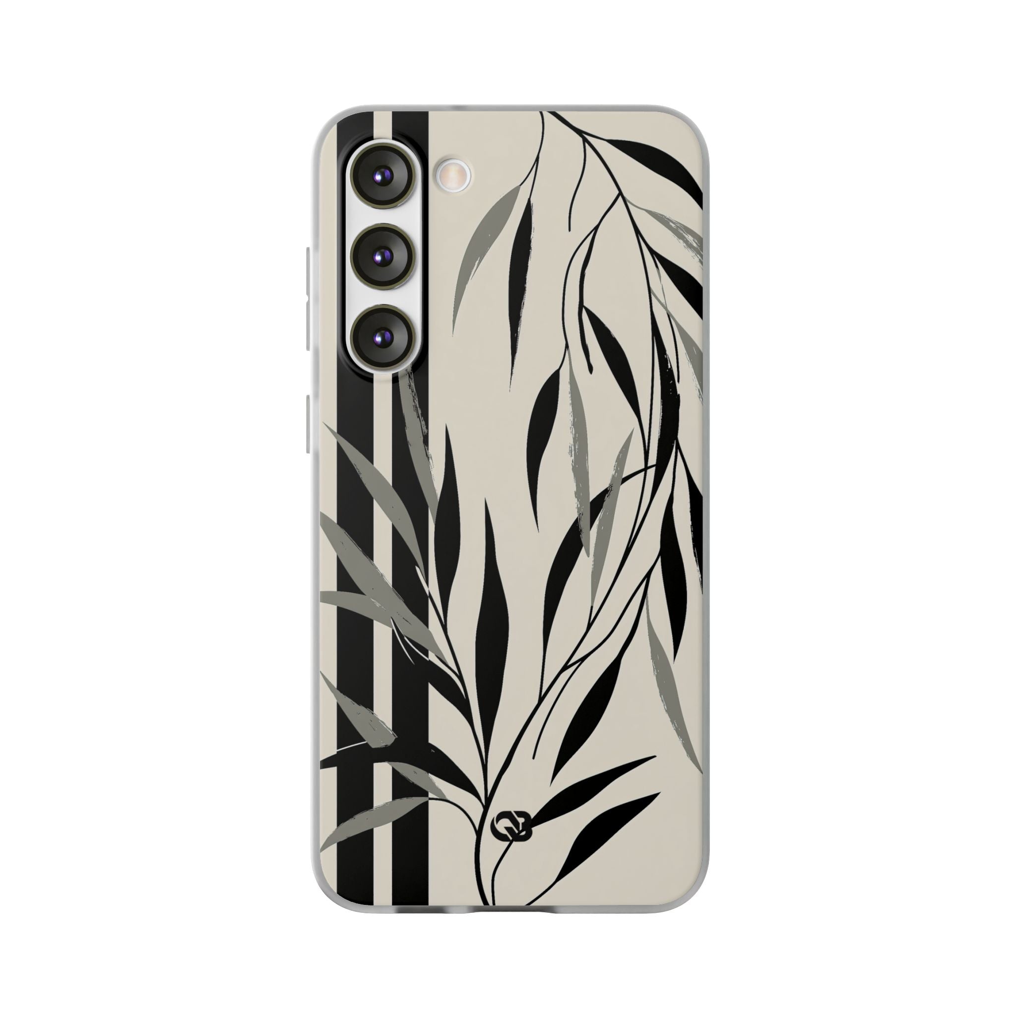 Beige Lite Phone Case for Samsung - Soot Leaf Sketch