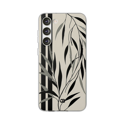 Beige Lite Phone Case for Samsung - Soot Leaf Sketch