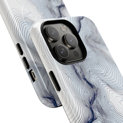 Nordic Ridge Contour · Tough 2.0 Magnetic Phone Case for iPhone · White