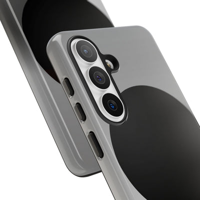 Grey Tough Phone Case for Samsung - Matte Onyx Sphere