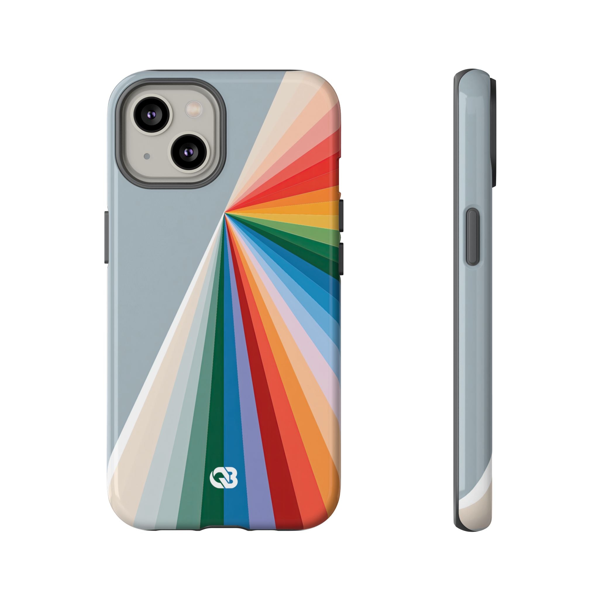 Grey Tough Phone Case for iPhone - Slate Prism Burst