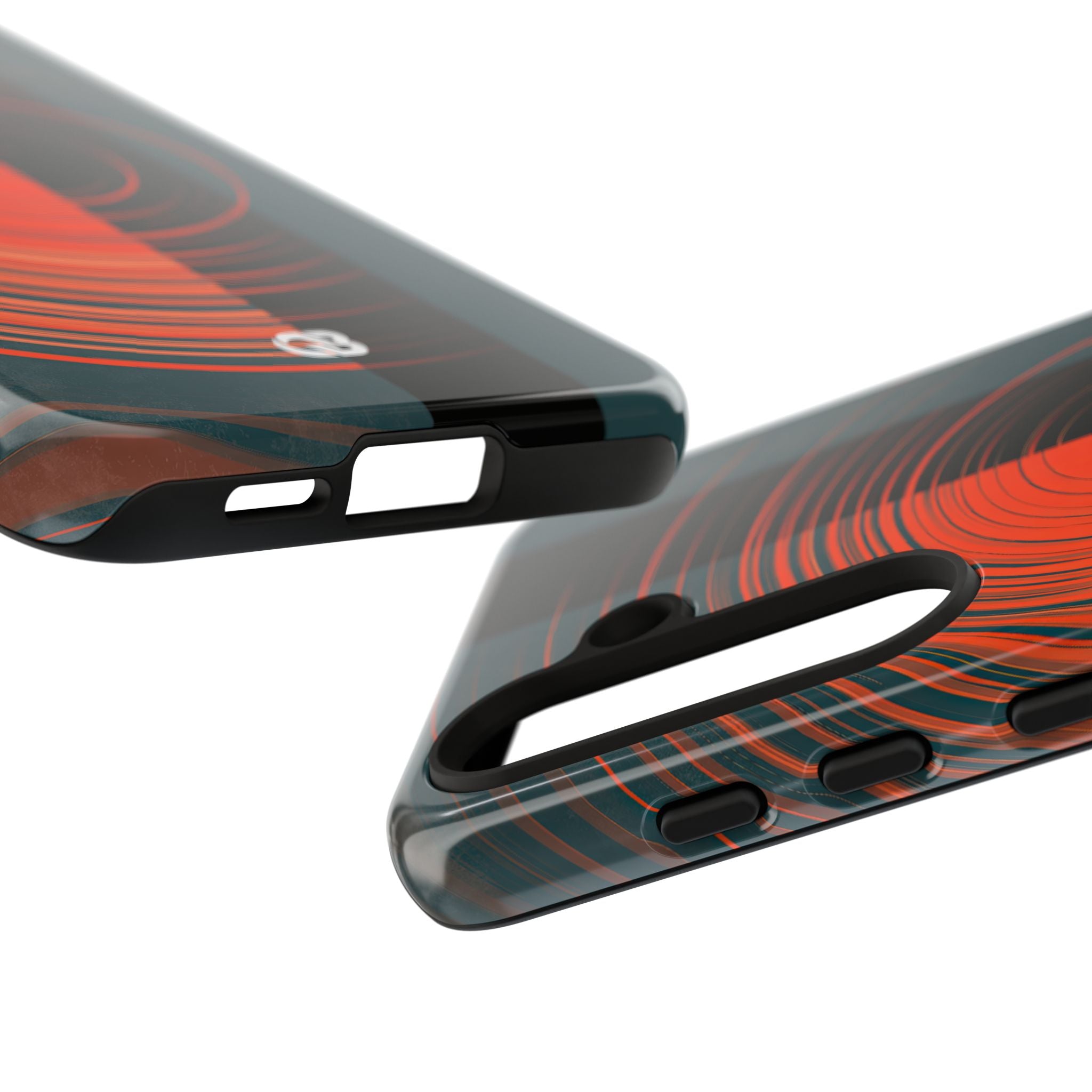 Teal Tough Phone Case for Samsung - Burnt Slate Radial