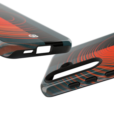 Teal Tough Phone Case for Samsung - Burnt Slate Radial