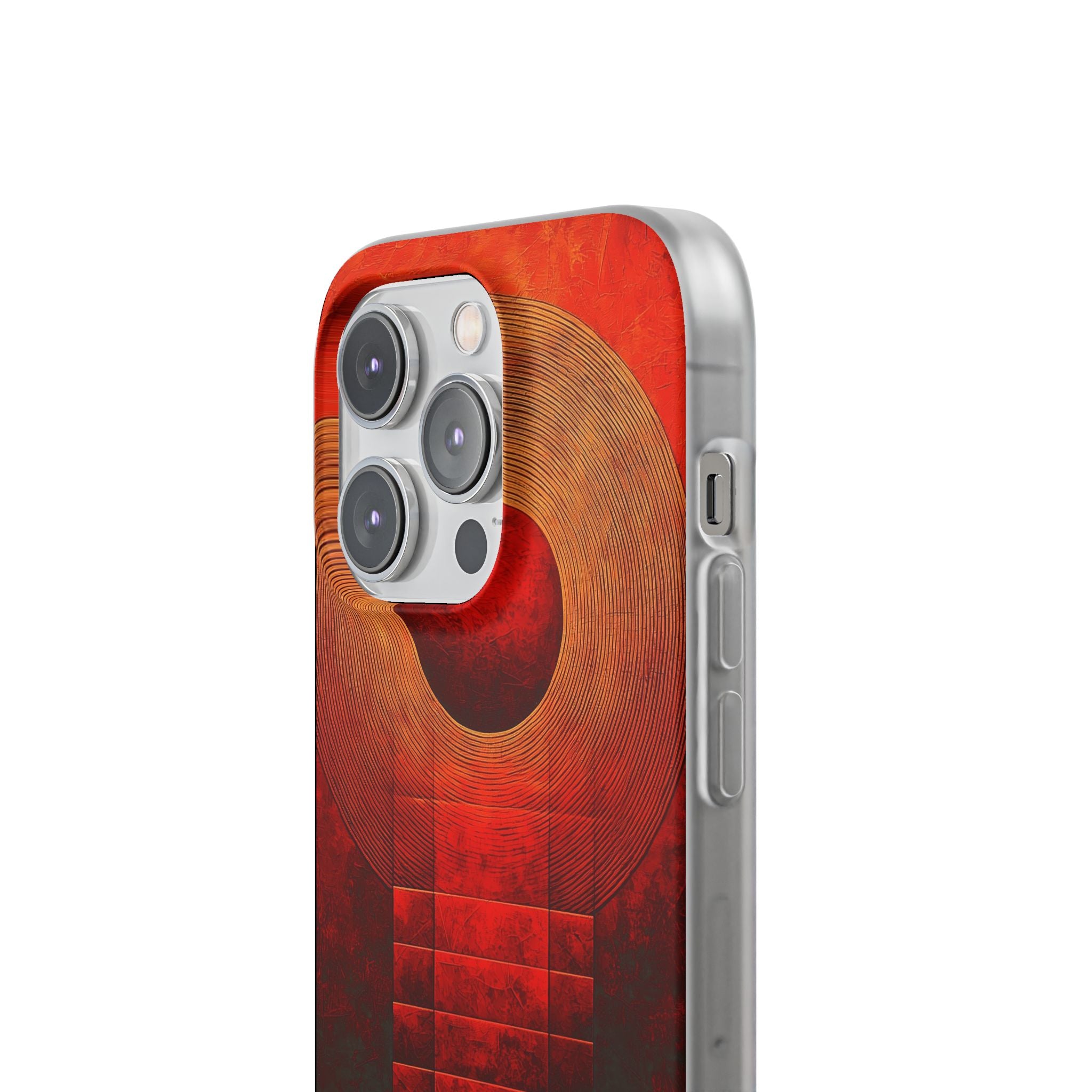 Crimson Solar Halo · Soft Custodia per iPhone