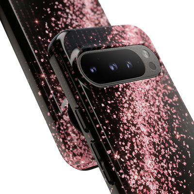Rose Digital Cascade · Tough Phone Case for Pixel ·  Pink