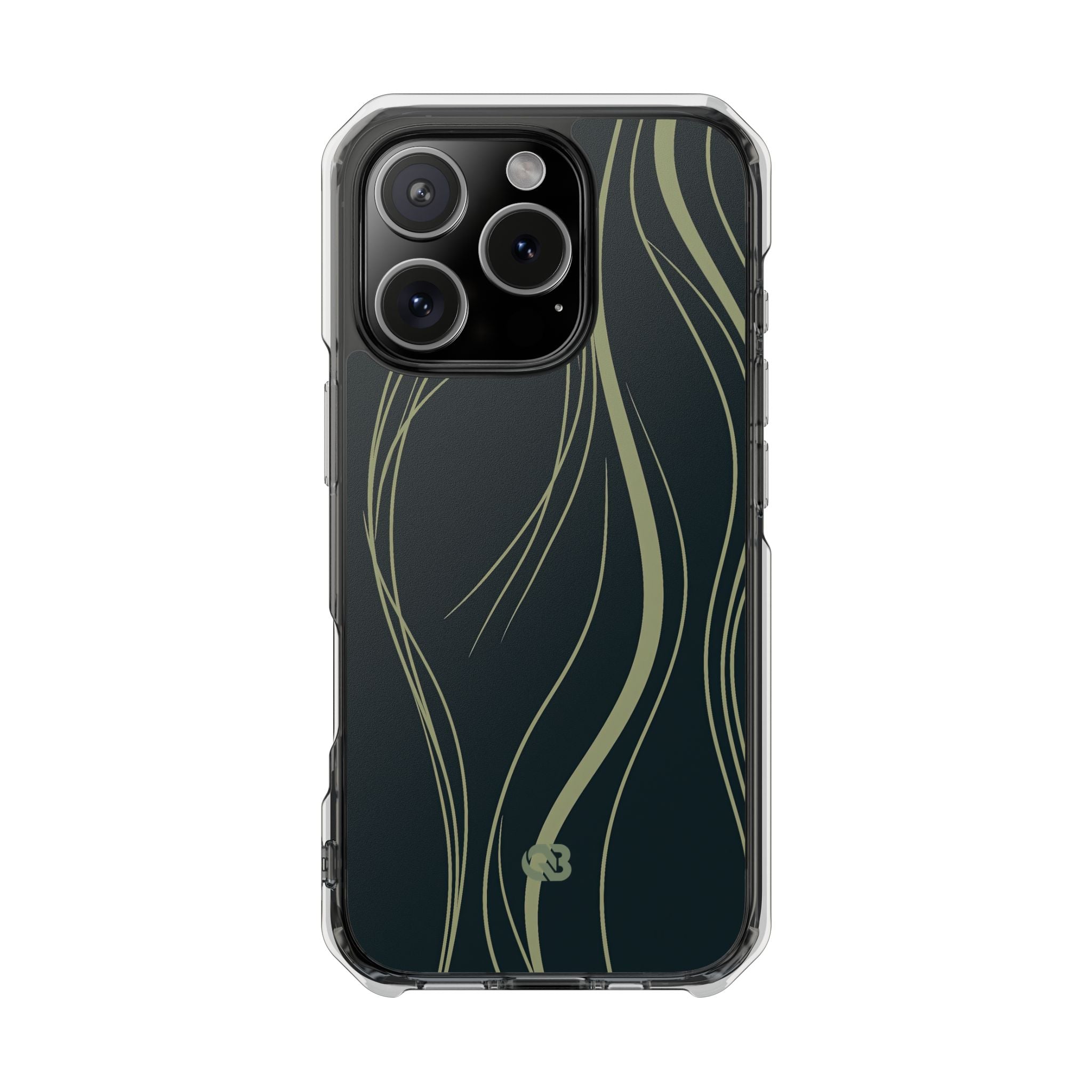 Green Impact MagSafe Phone Case for iPhone - Obsidian Sage Flow