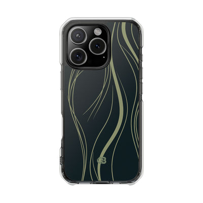 Green Impact MagSafe Phone Case for iPhone - Obsidian Sage Flow
