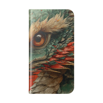 Dragon's Gaze Crimson - iPhone 15 Plus Case - Wallet