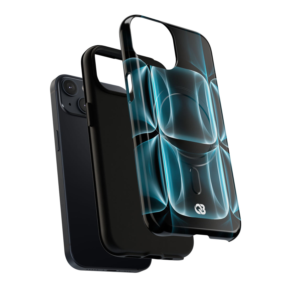 Cyan Core Matrix · Tough 2.0 Magnetic Phone Case for iPhone · Blue