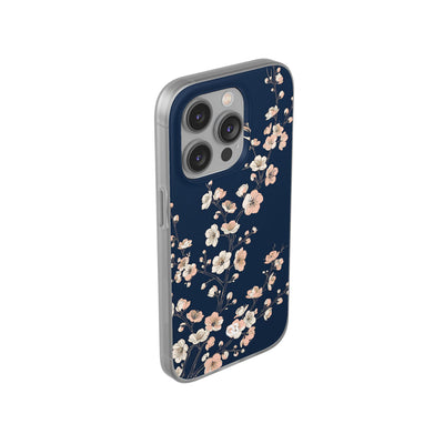 Midnight Plum Blossom · Lite Phone Case for iPhone ·  Blue