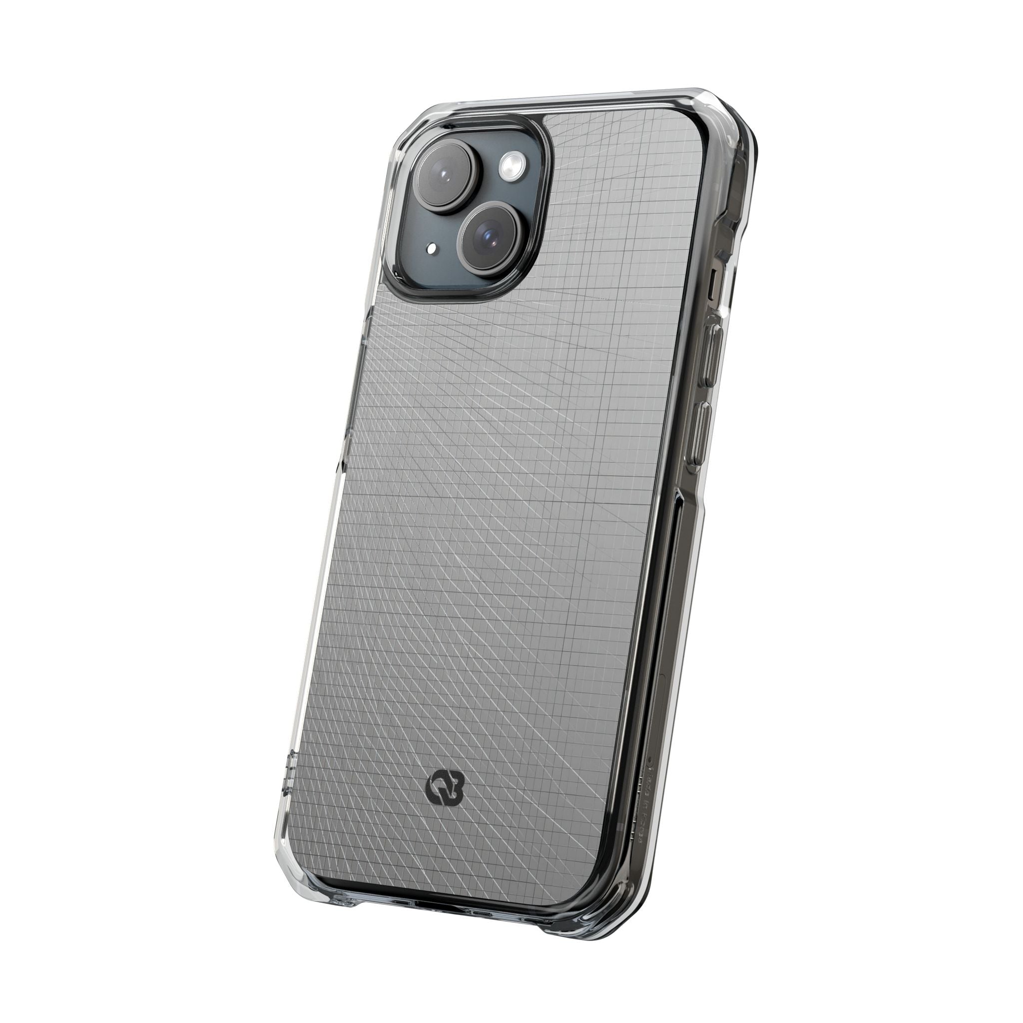 Grey Impact MagSafe Phone Case for iPhone - Chrome Mesh Warp