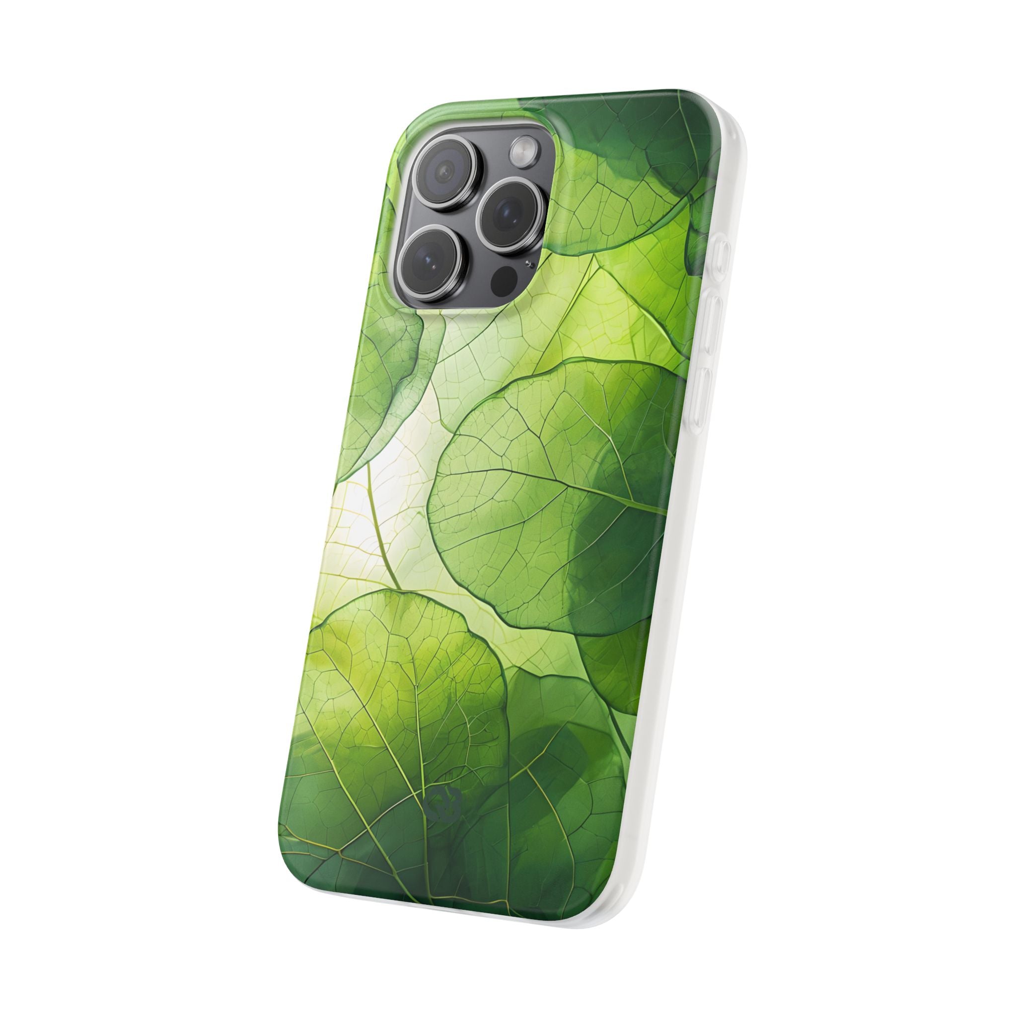 Emerald Leaf Veins · Soft Phone Case for iPhone