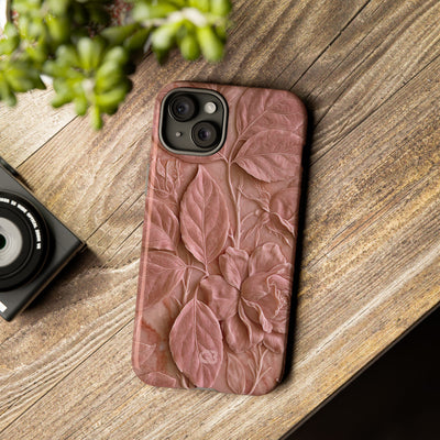 Blush Rose Relief · Tough Phone Case for iPhone · Pink