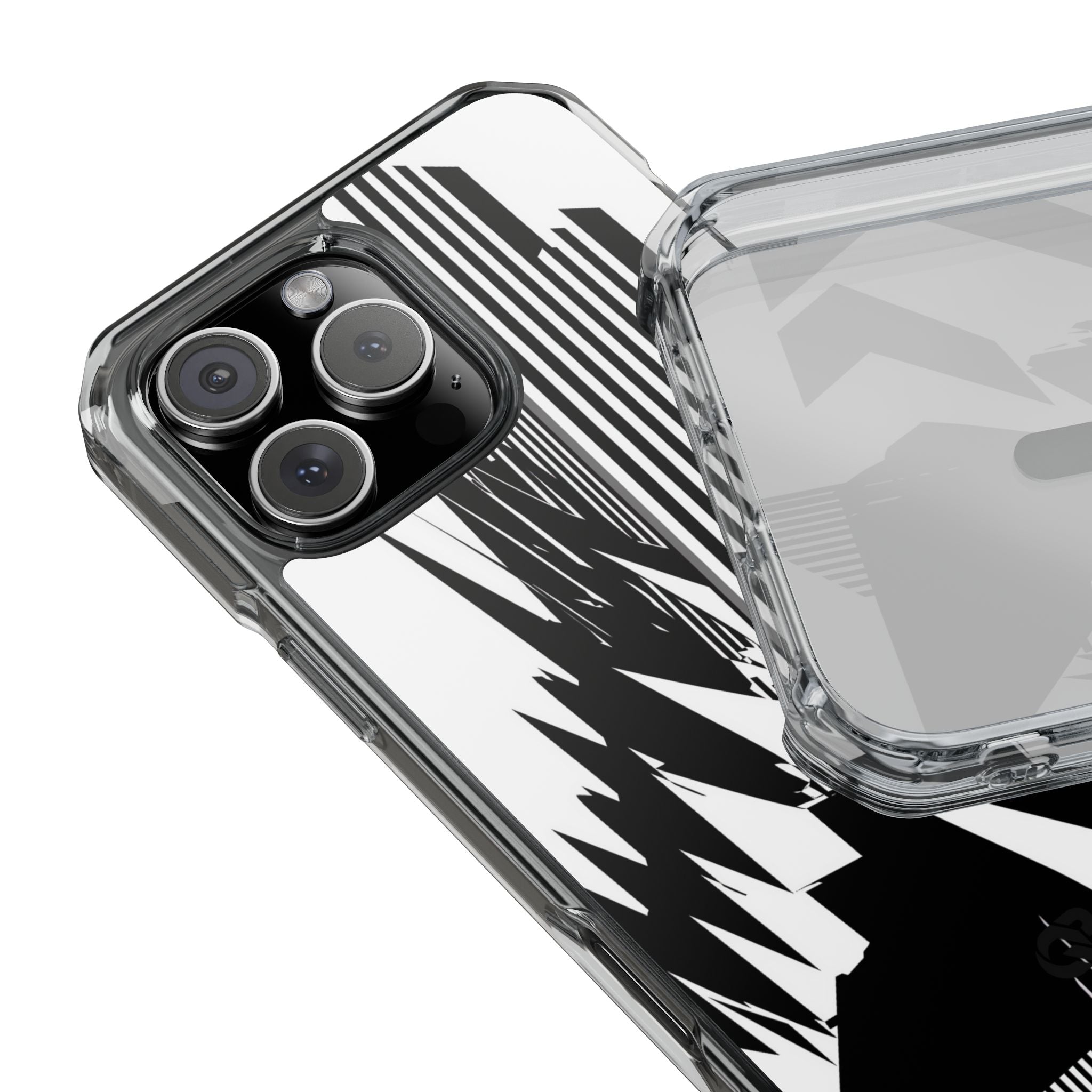 White Impact MagSafe Phone Case for iPhone - Shattered Vector Spire