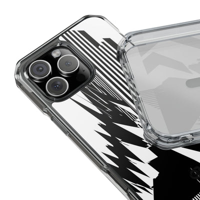 White Impact MagSafe Phone Case for iPhone - Shattered Vector Spire