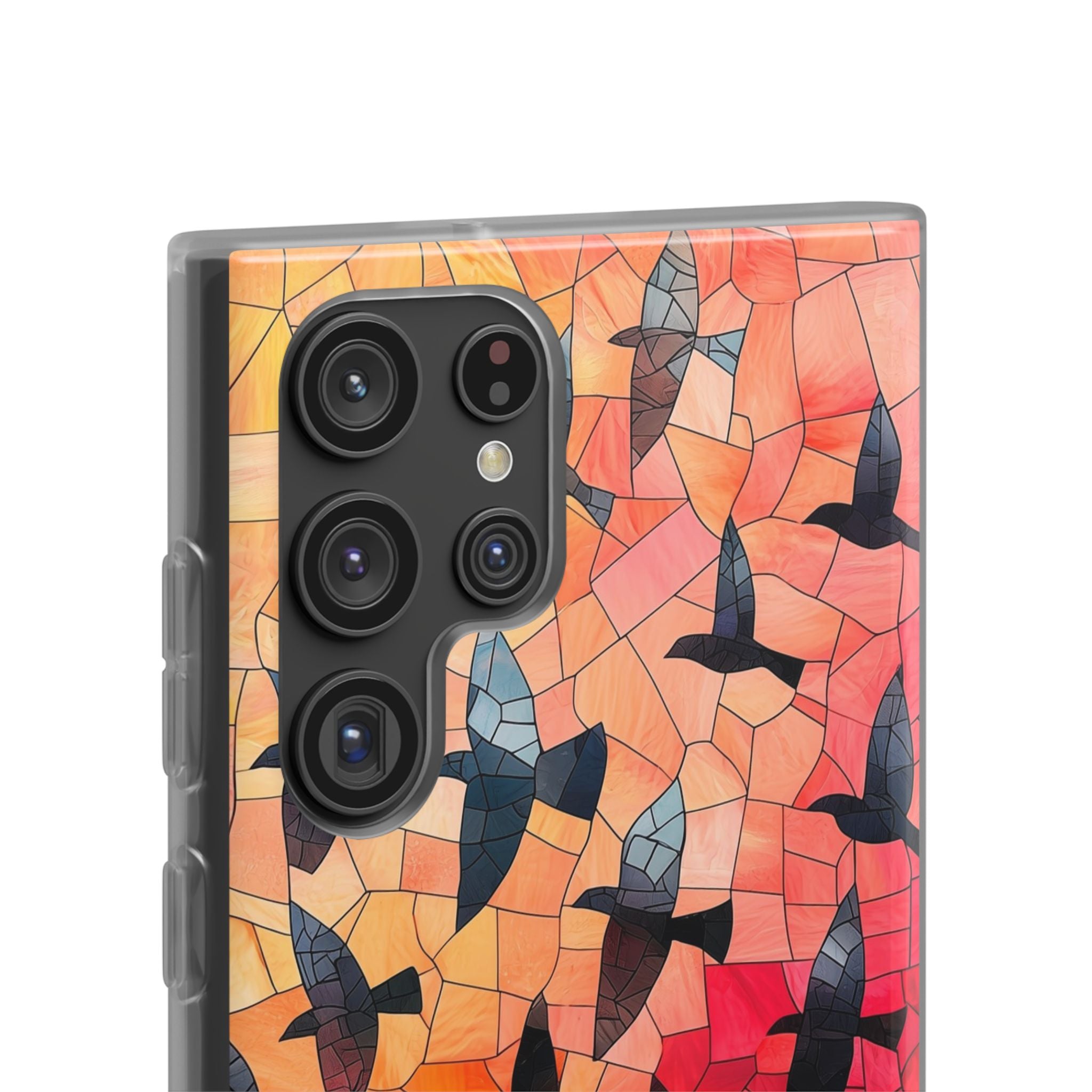 Ember Mosaic Wings · Soft Phone Case for Samsung