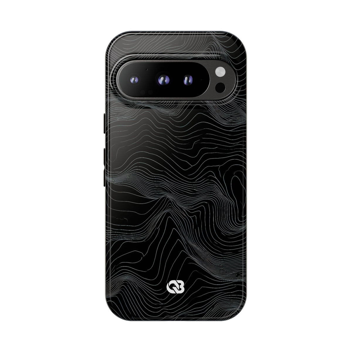 Obsidian Contour Elevation · Tough Phone Case for Pixel ·  Black
