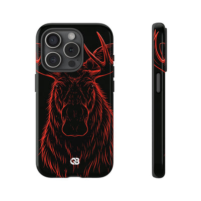 Crimson Horizon Moose · Tough Phone Case for iPhone · Black