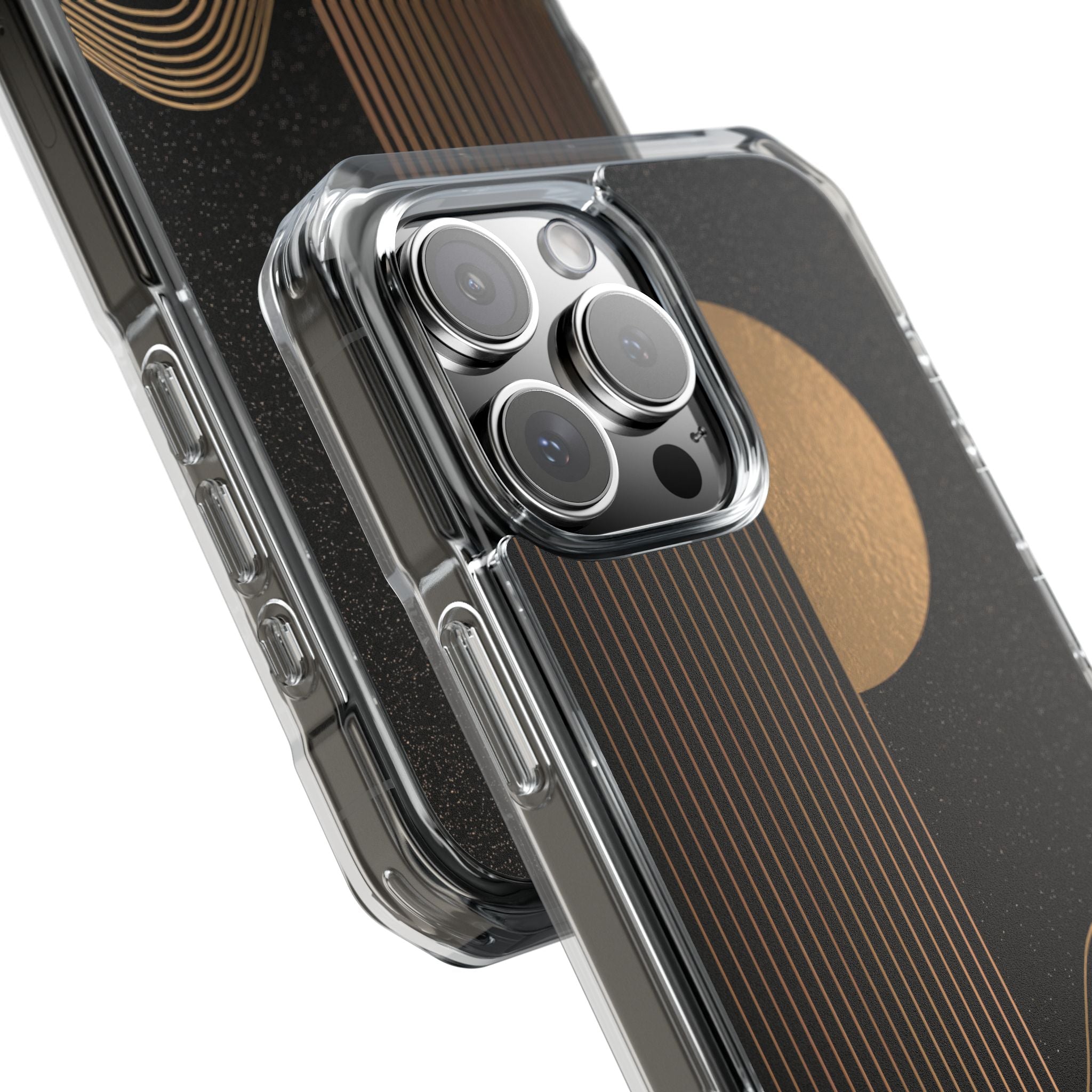 Gold Impact MagSafe Phone Case for iPhone - Gilded Obsidian Dunes