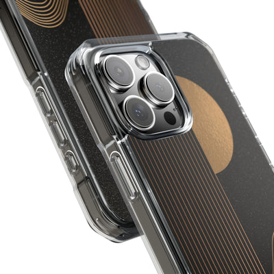 Gold Impact MagSafe Phone Case for iPhone - Gilded Obsidian Dunes