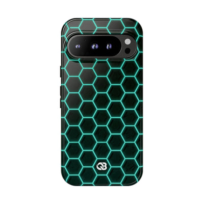 Neon Hex Spectrum · Tough Phone Case for Pixel ·  Teal